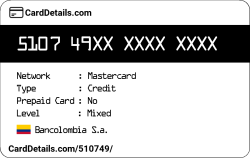 Card Details: 510749