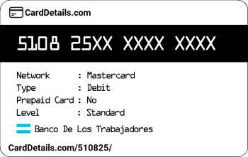 Card Details: 510825