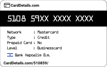 Card Details: 510859
