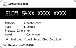 Card Details: 510954