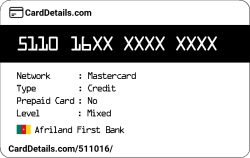 Card Details: 511016