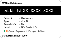 Card Details: 511060