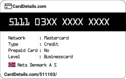 Card Details: 511103