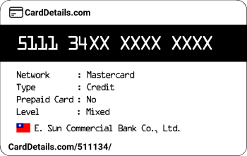 Card Details: 511134