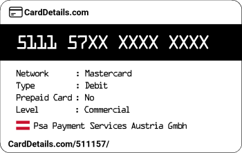 Card Details: 511157