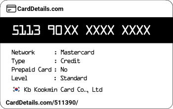 Card Details: 511390