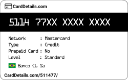 Card Details: 511477