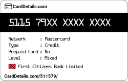 Card Details: 511579