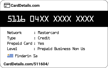 Card Details: 511604