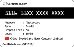Card Details: 511611