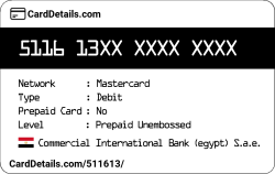 Card Details: 511613