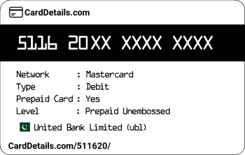 Card Details: 511620