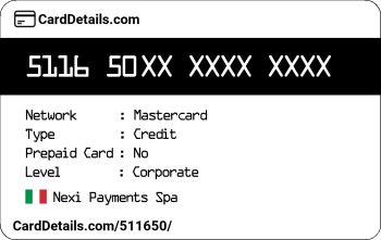 Card Details: 511650