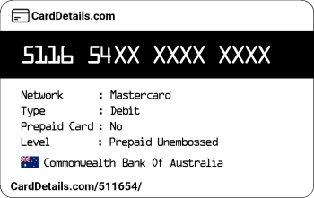 Card Details: 511654
