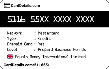 Card Details: 511655