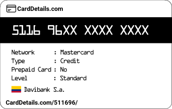 Card Details: 511696