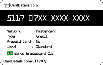 Card Details: 511707
