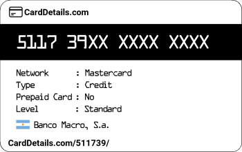 Card Details: 511739