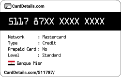Card Details: 511787