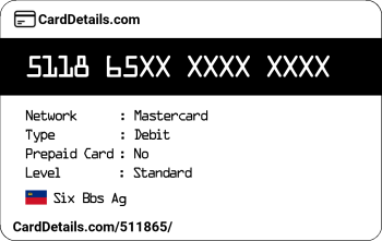 Card Details: 511865