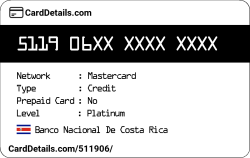 Card Details: 511906