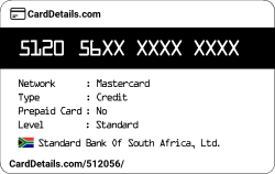 Card Details: 512056