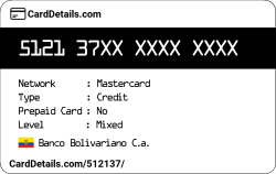 Card Details: 512137