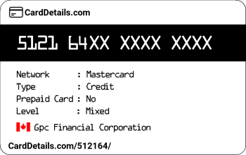 Card Details: 512164