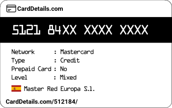 Card Details: 512184