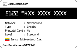 Card Details: 512294