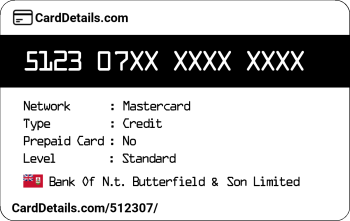 Card Details: 512307