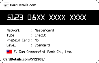 Card Details: 512308