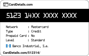 Card Details: 512314