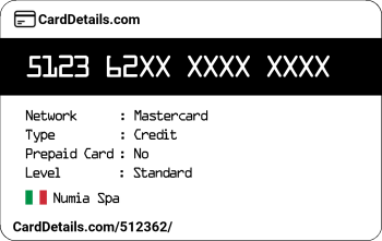 Card Details: 512362