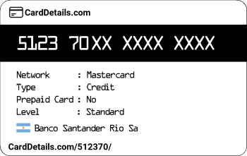 Card Details: 512370