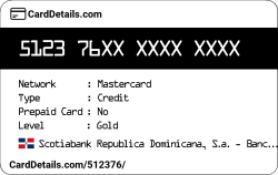 Card Details: 512376