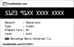Card Details: 512391