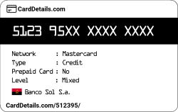 Card Details: 512395