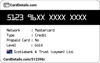 Card Details: 512396