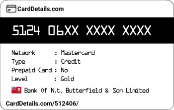 Card Details: 512406