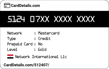 Card Details: 512407
