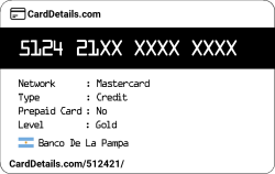 Card Details: 512421