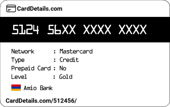 Card Details: 512456
