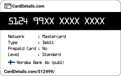 Card Details: 512499