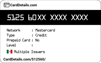 Card Details: 512560