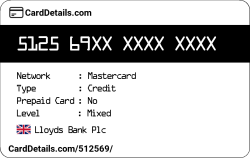 Card Details: 512569