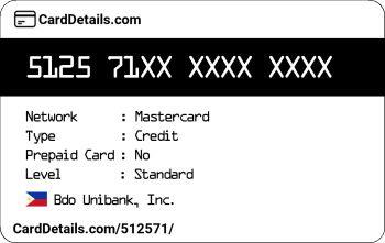 Card Details: 512571
