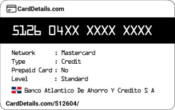Card Details: 512604