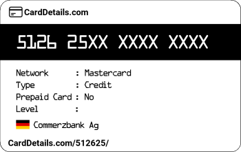 Card Details: 512625
