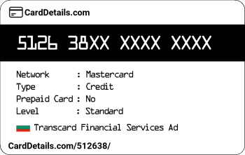 Card Details: 512638